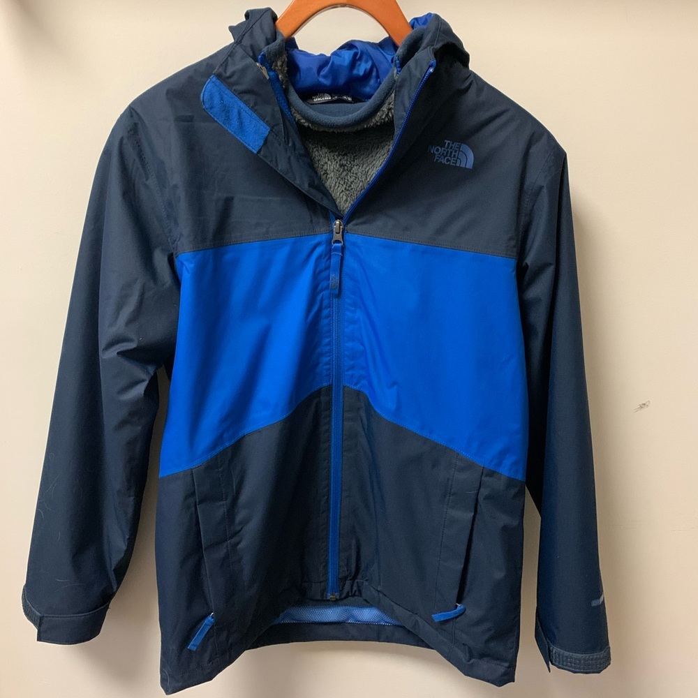 Boys Northface coat, sz L(14/16),waterproof exterior, fleece inside(detachable)